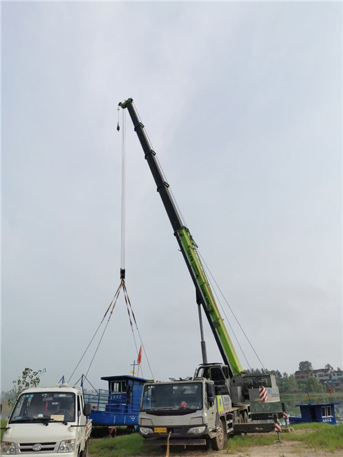 庆安县桥梁建设吊装案例